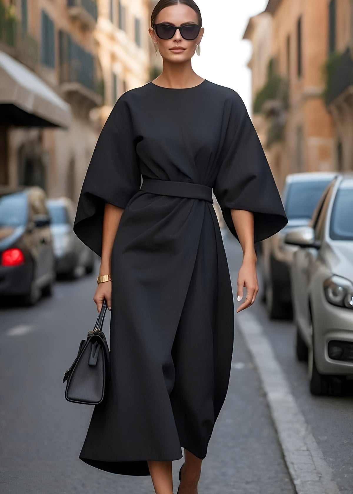 Chelsea - Vestido midi con cinturón