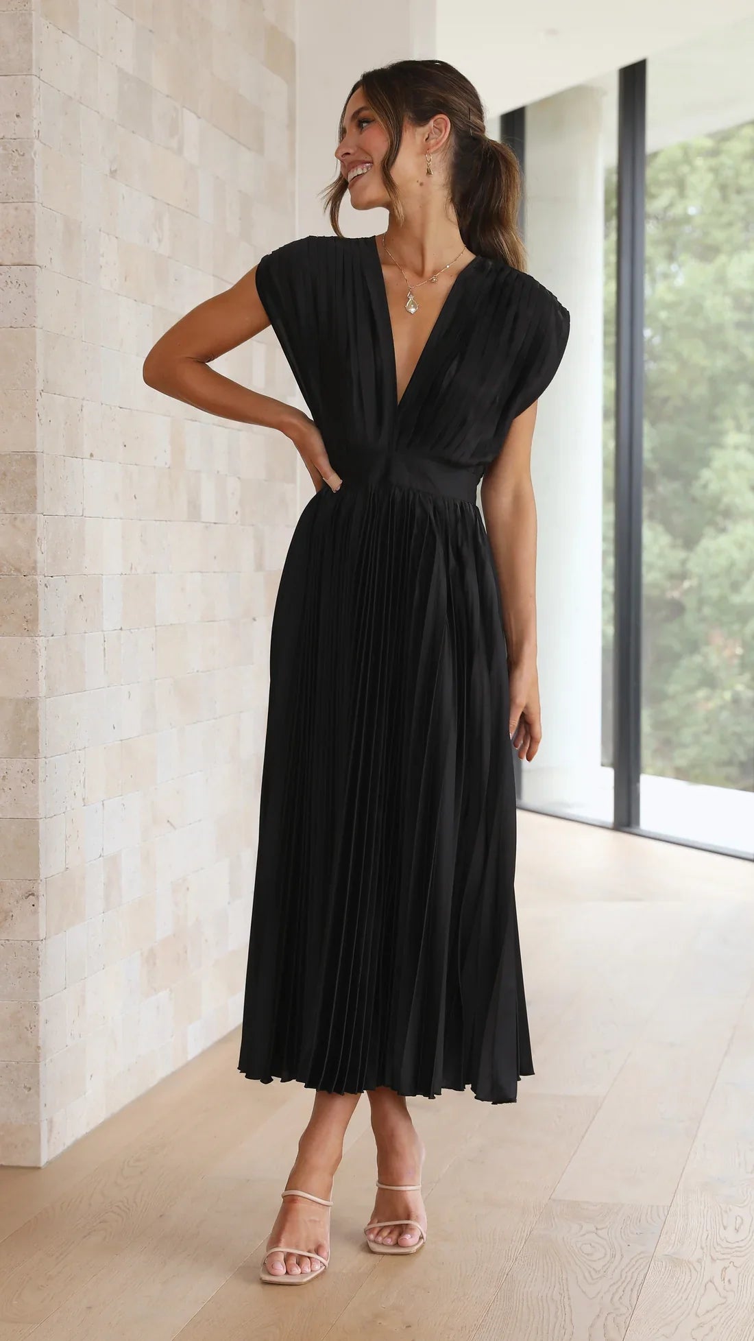 Alice | Vestido Midi Plisado