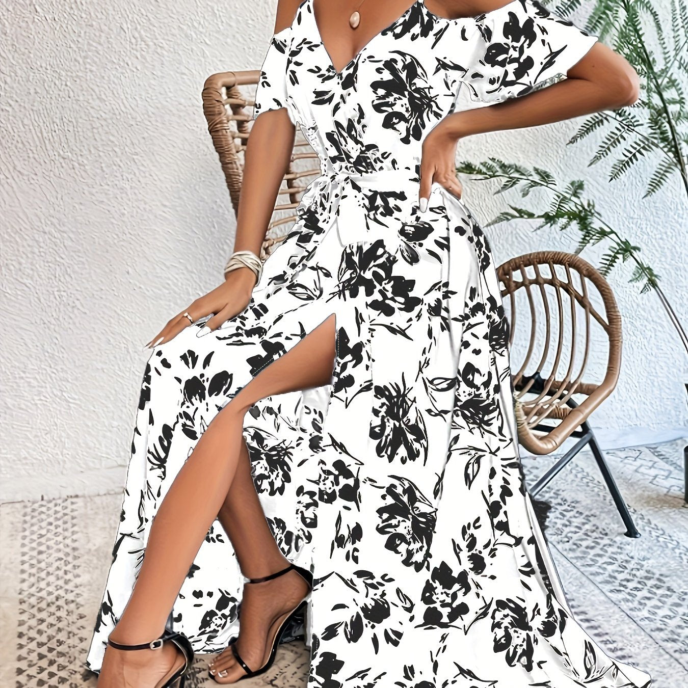Leire | Vestido Elegante Con Estampado Floral