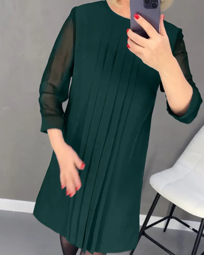 Mari Carmen - Vestido plisado en tejido de punto