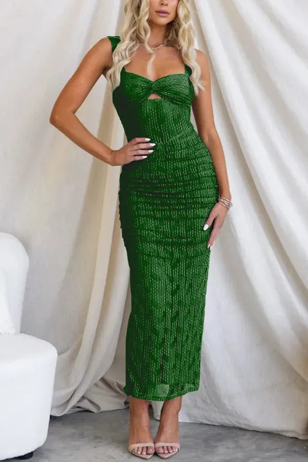 Verónica - Vestido de Malla Fruncida
