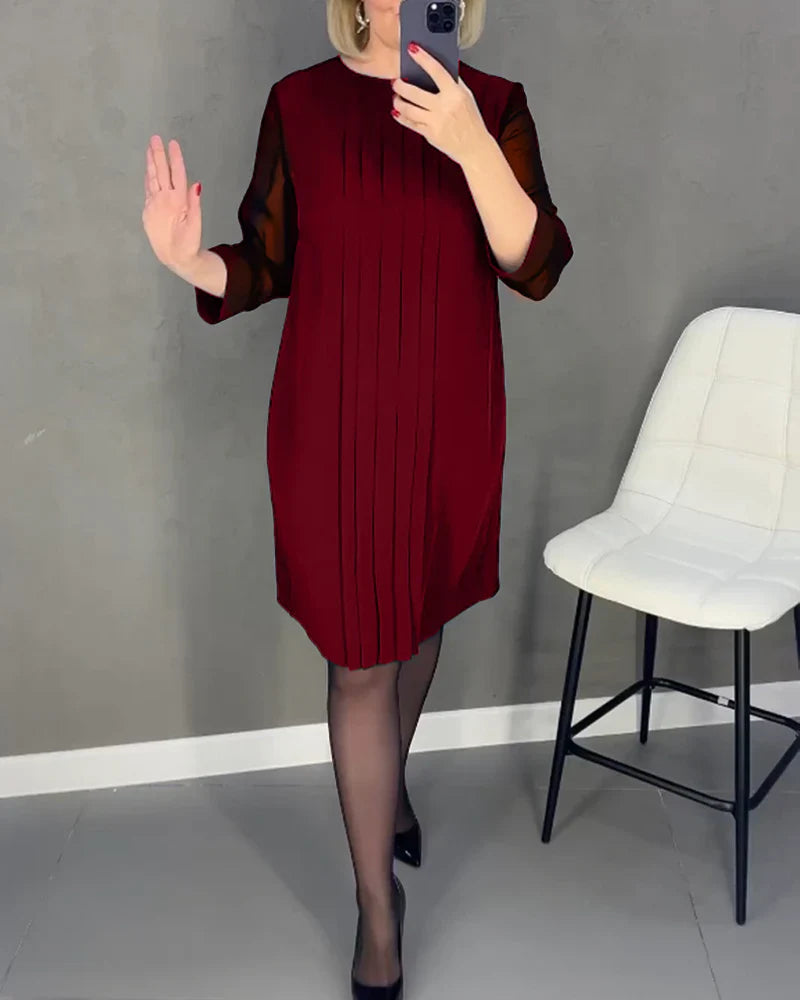 Mari Carmen - Vestido plisado en tejido de punto
