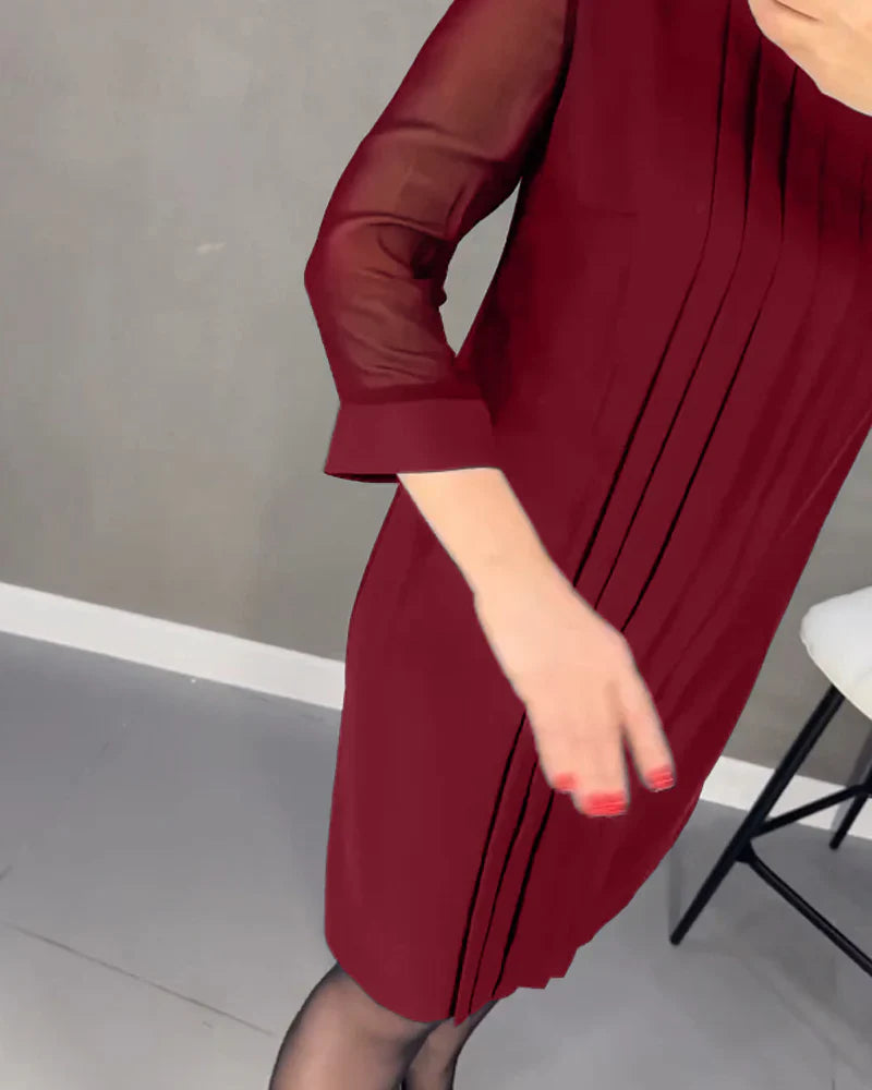 Mari Carmen - Vestido plisado en tejido de punto
