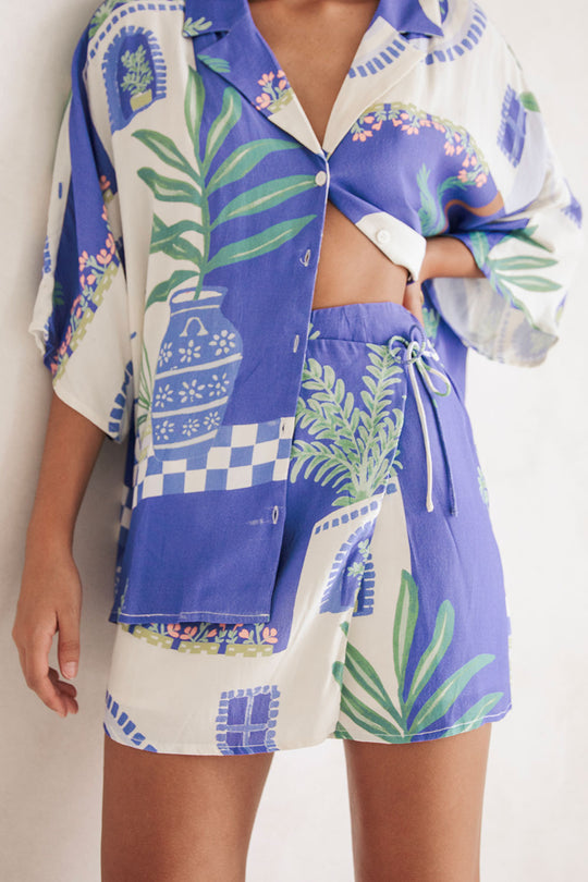 Rosa - Conjunto de falda y camisa