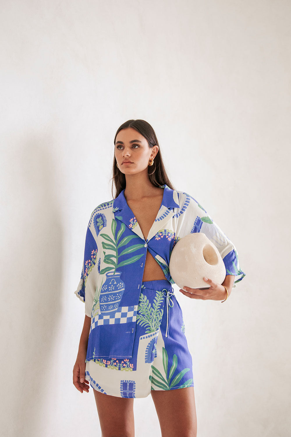 Rosa - Conjunto de falda y camisa