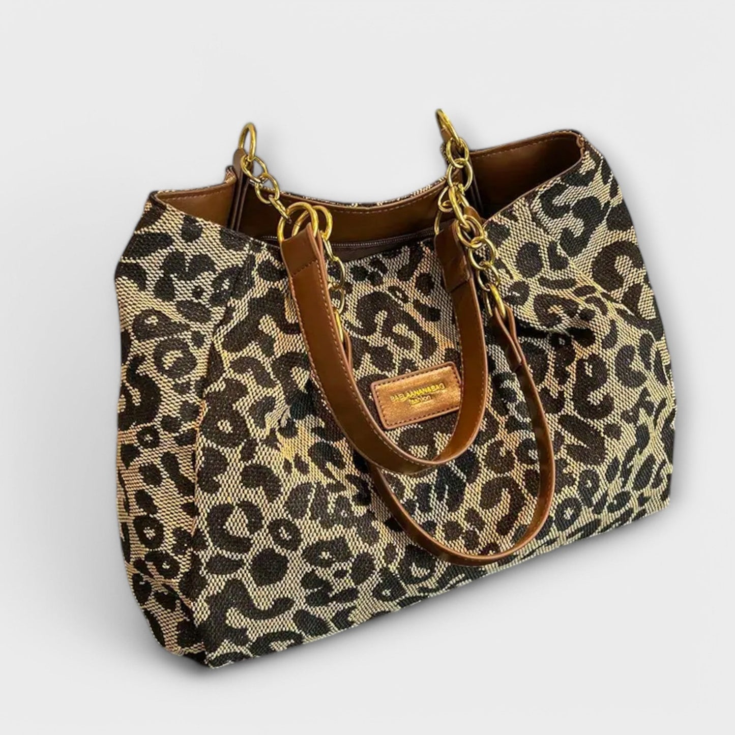 Bolsa de Lona con Patrón de Leopardo