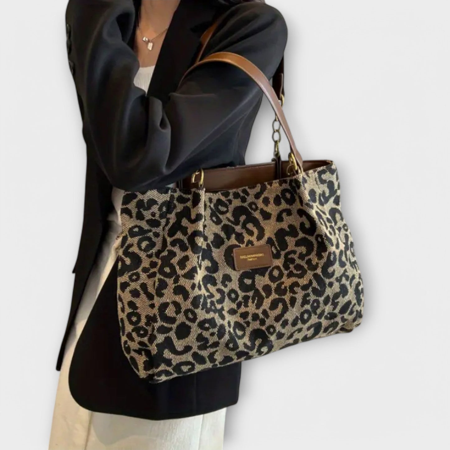 Bolsa de Lona con Patrón de Leopardo