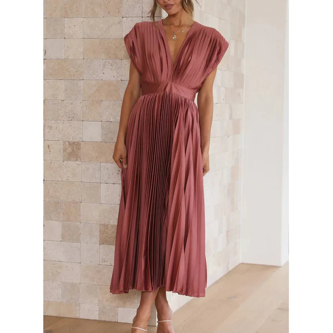 Alice | Vestido Midi Plisado