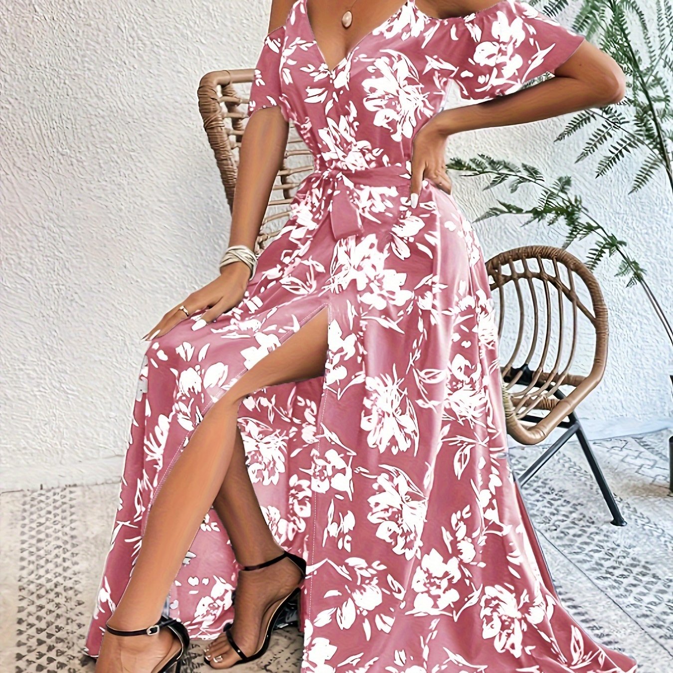Leire | Vestido Elegante Con Estampado Floral