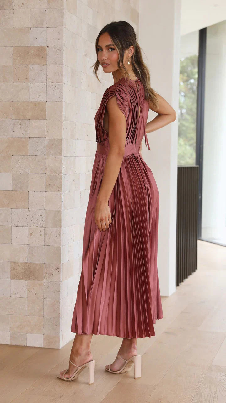 Alice | Vestido Midi Plisado