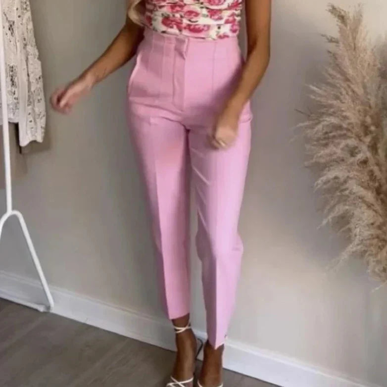 Matilda - Elegantes pantalones lápiz de talle alto para mujer