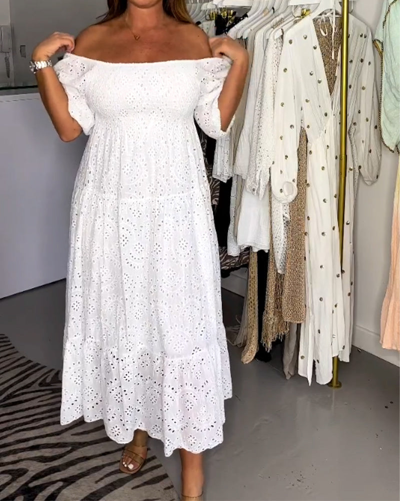 Rita - Vestido largo calado