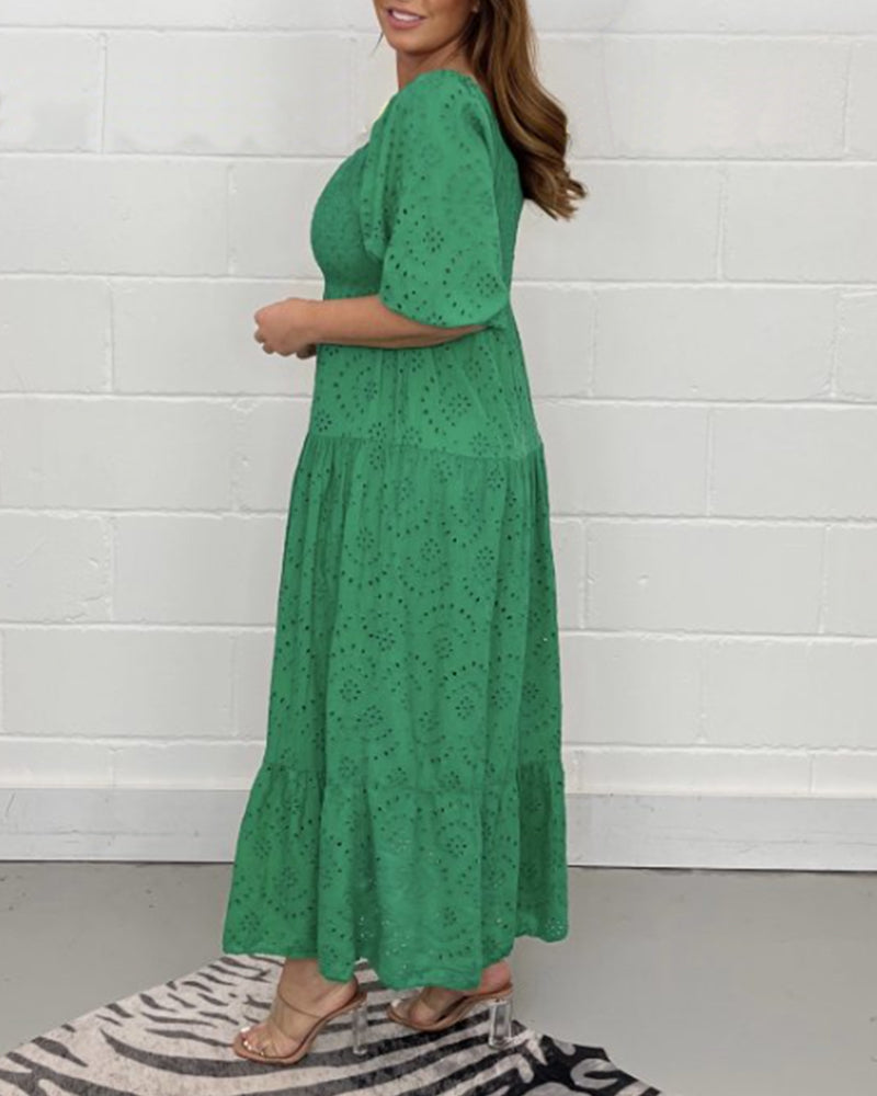 Rita - Vestido largo calado