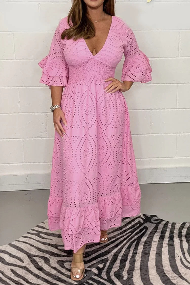 Rita - Vestido largo calado