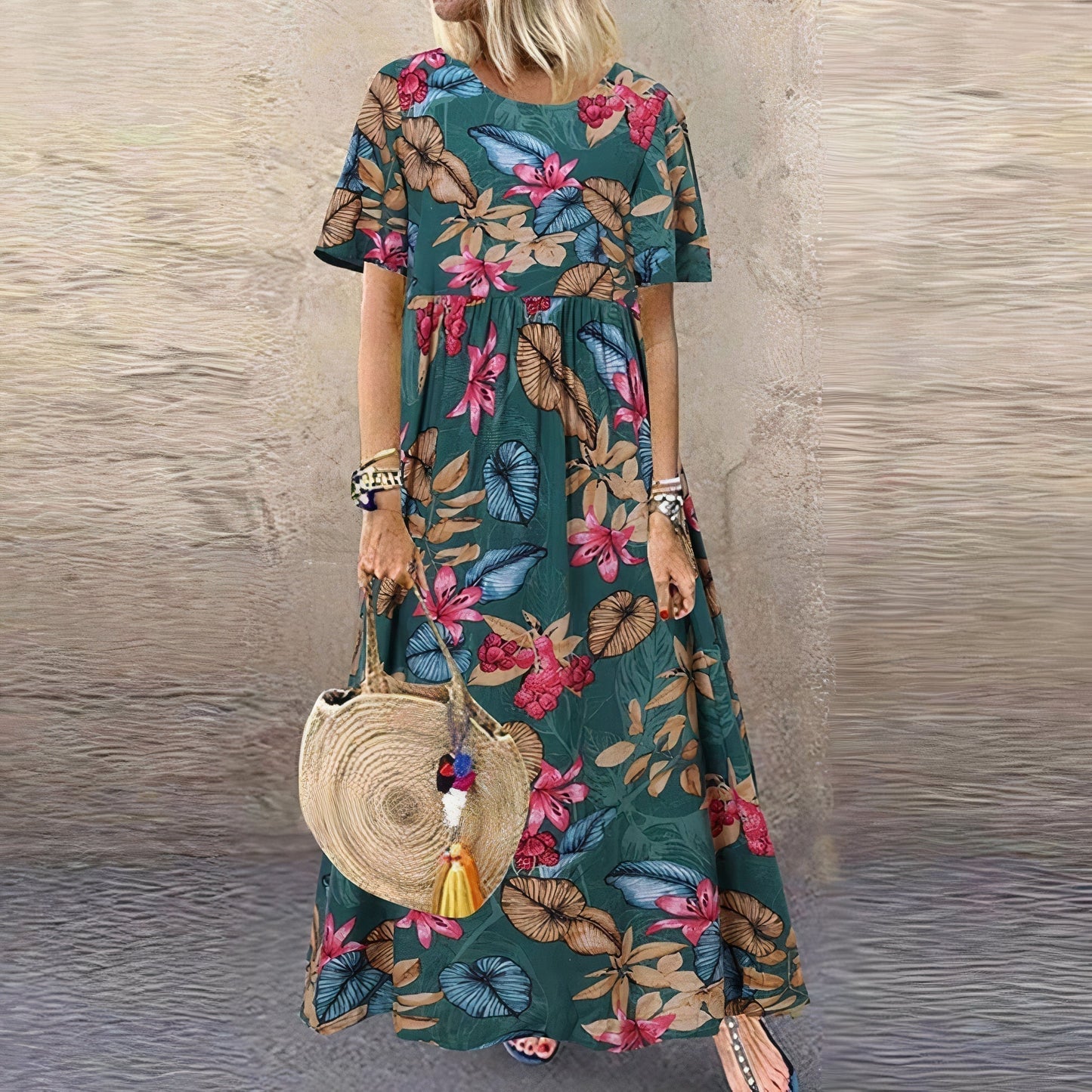 FLORA | Vestido Largo Floral Elegante y Vivaz