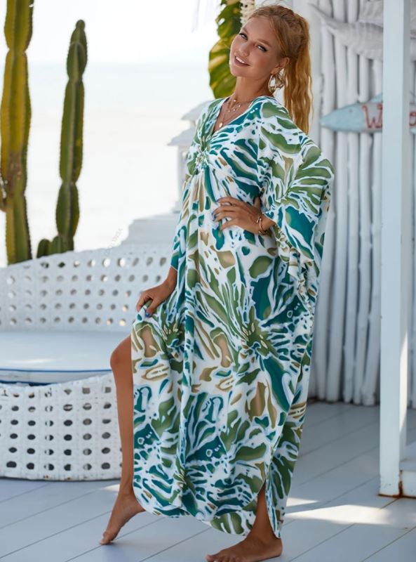 Vestido tropical de fibra de bambú