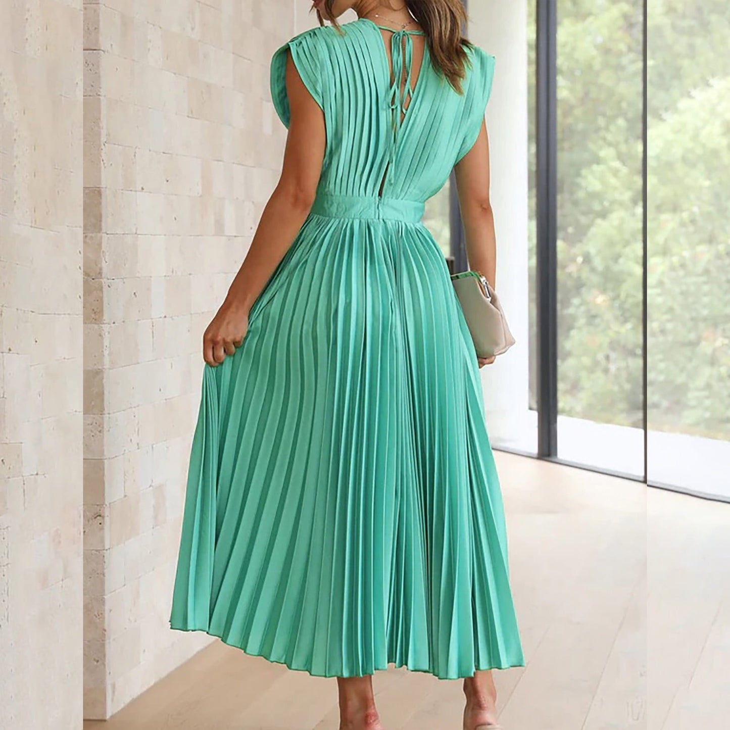 Alice - Vestido midi plisado
