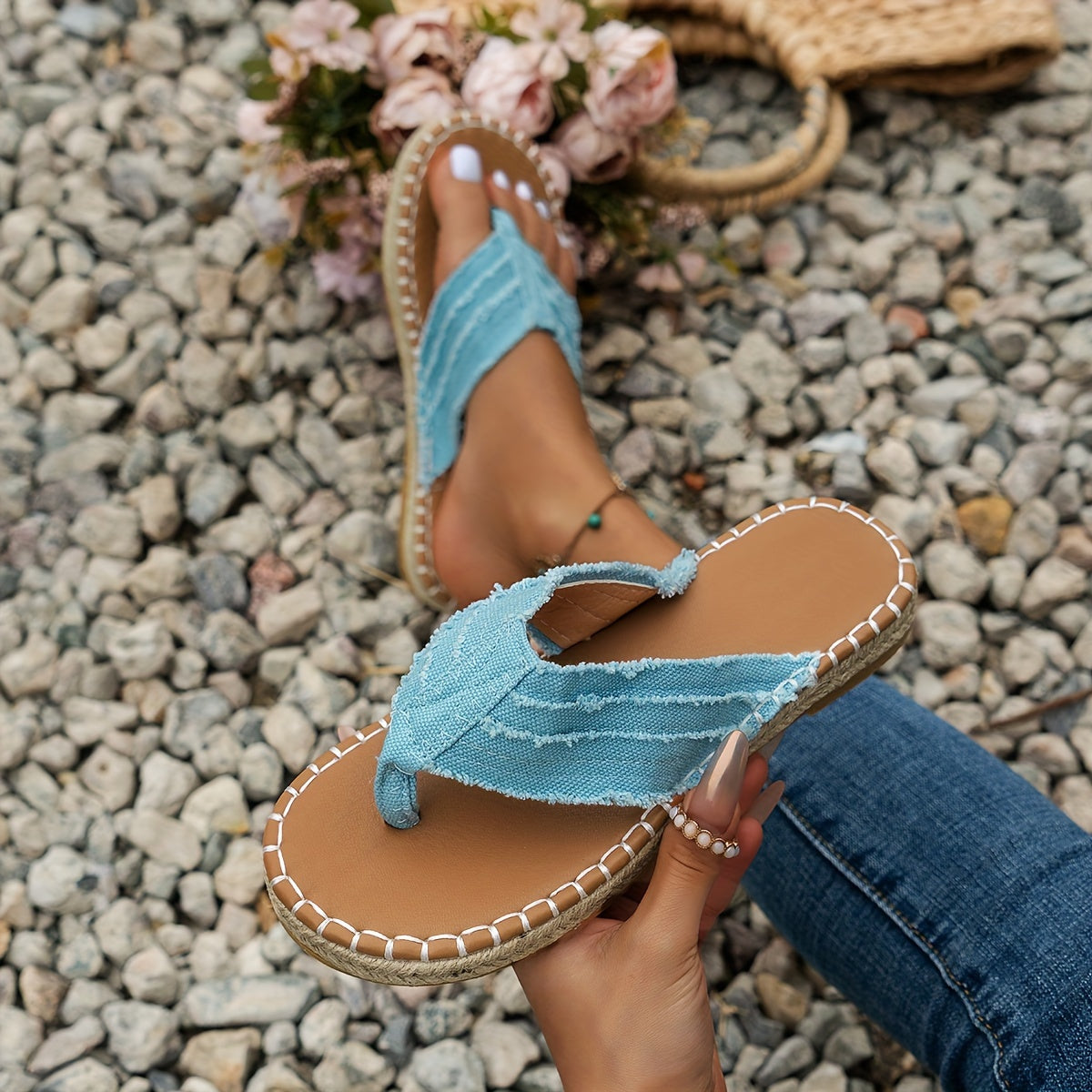 Saioa | Sandalias planas bohemias