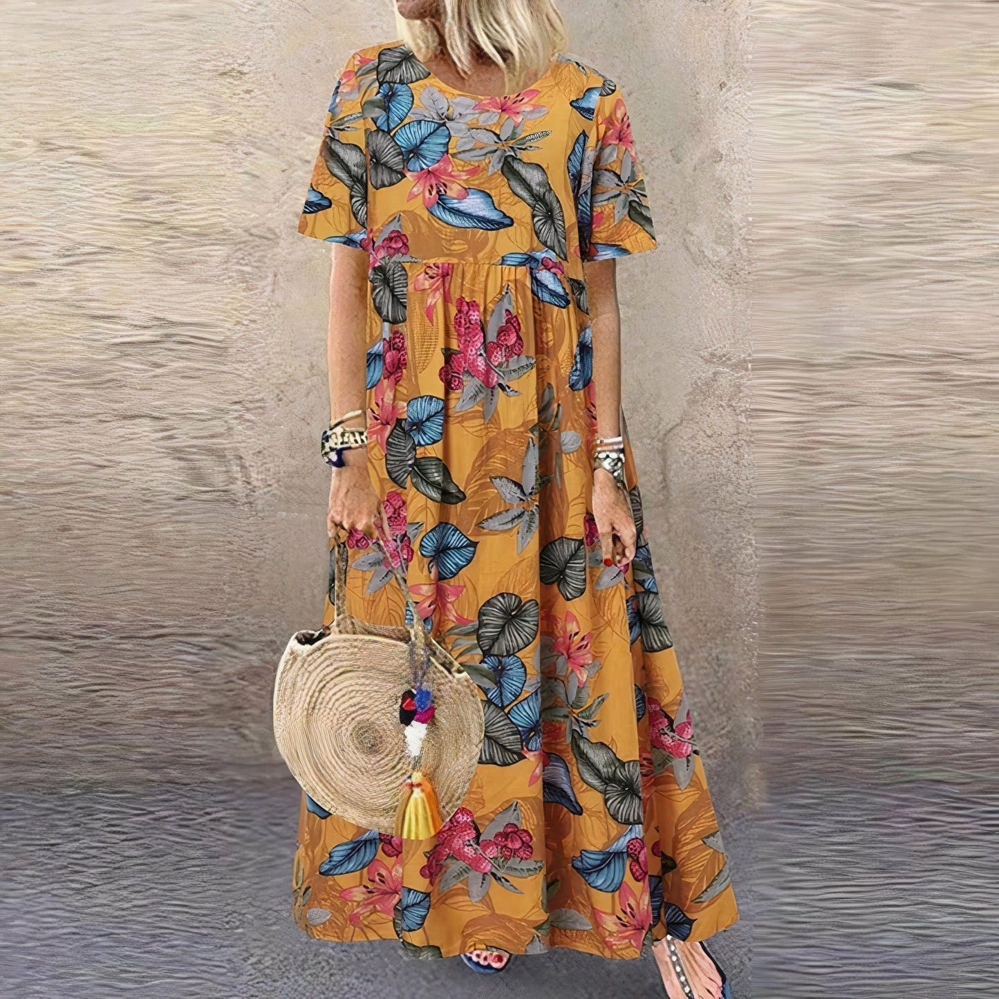 FLORA | Vestido Largo Floral Elegante y Vivaz