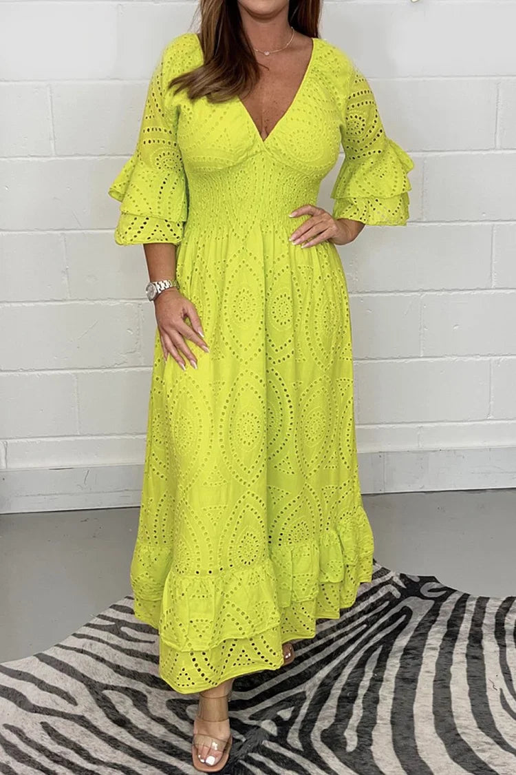 Rita - Vestido largo calado