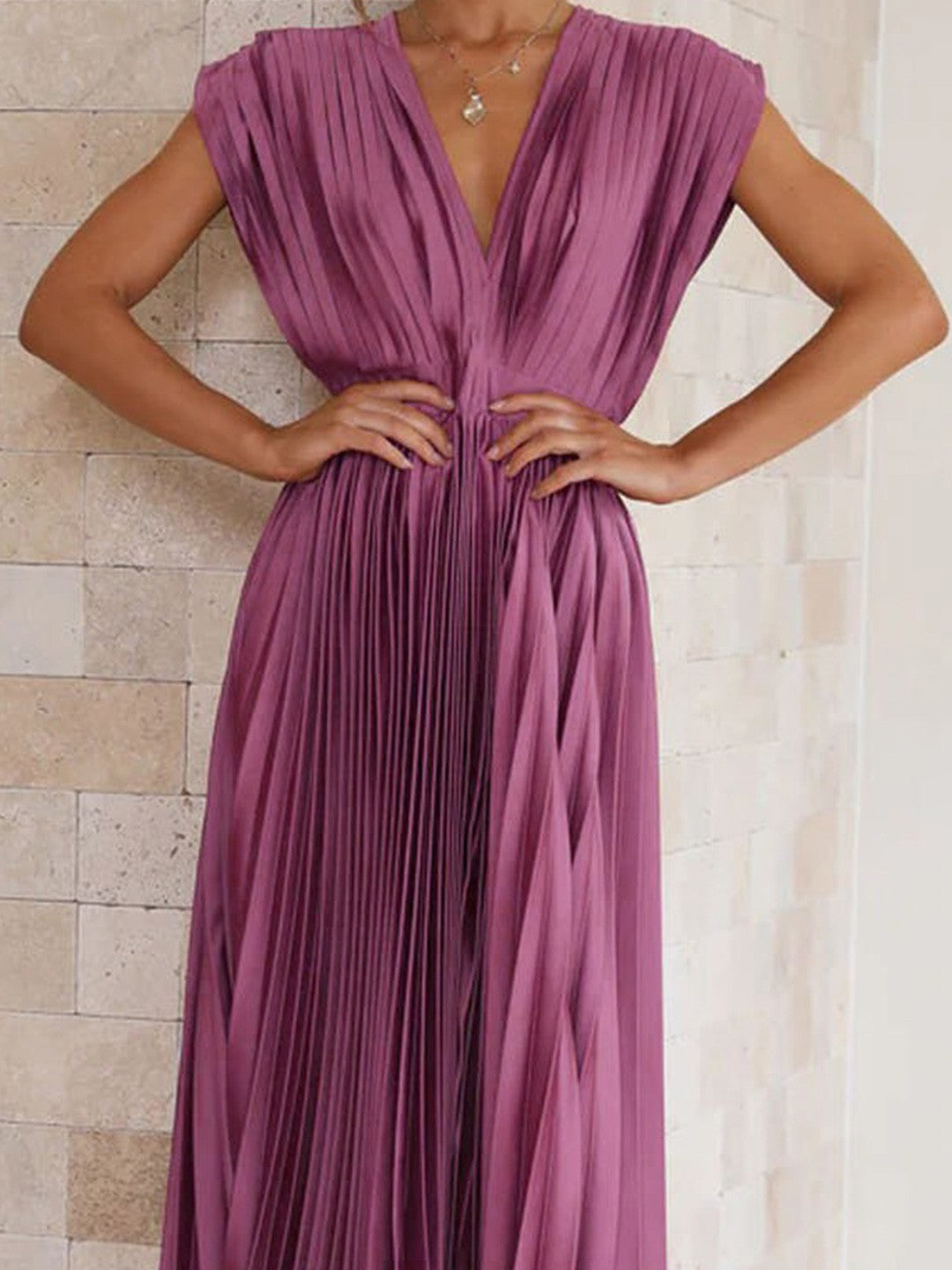Alice - Vestido midi plisado