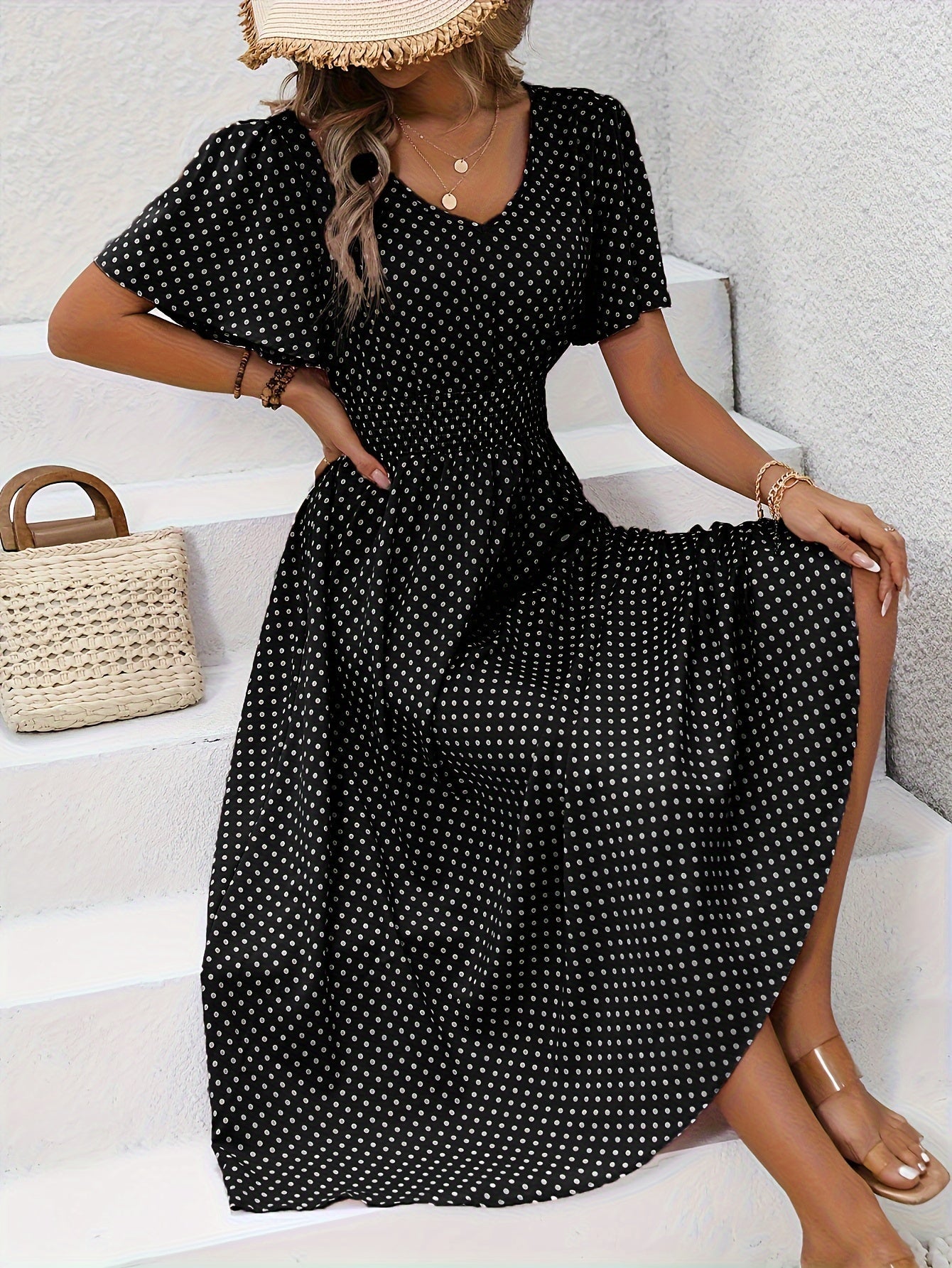 Raquel | Vestido Con Estampado de Lunares