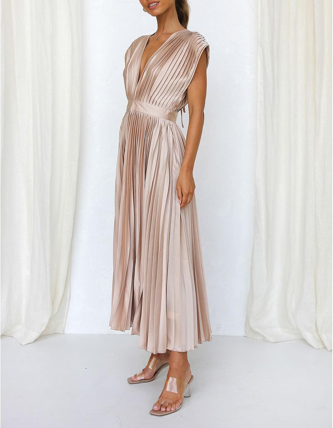 Alice - Vestido midi plisado
