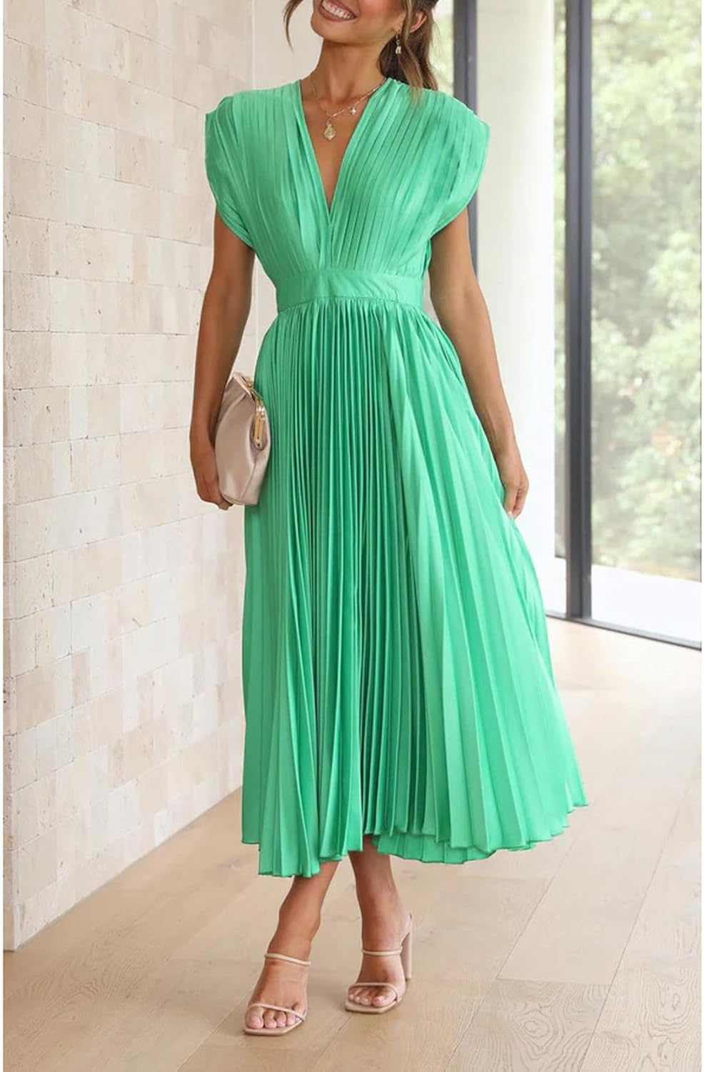 Alice - Vestido midi plisado