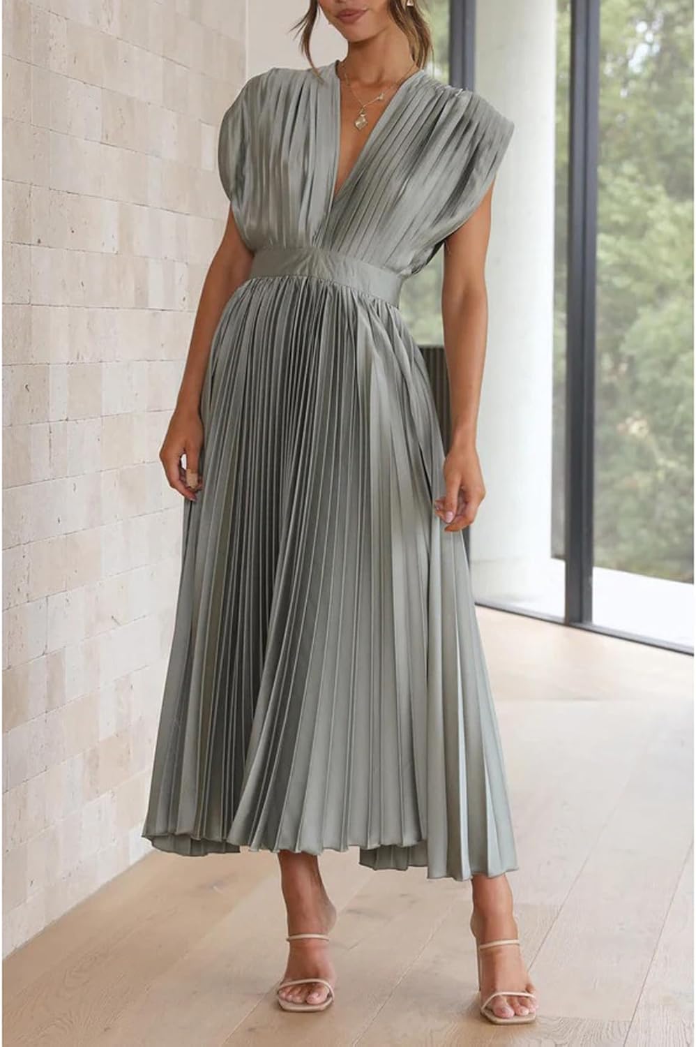 Alice - Vestido midi plisado
