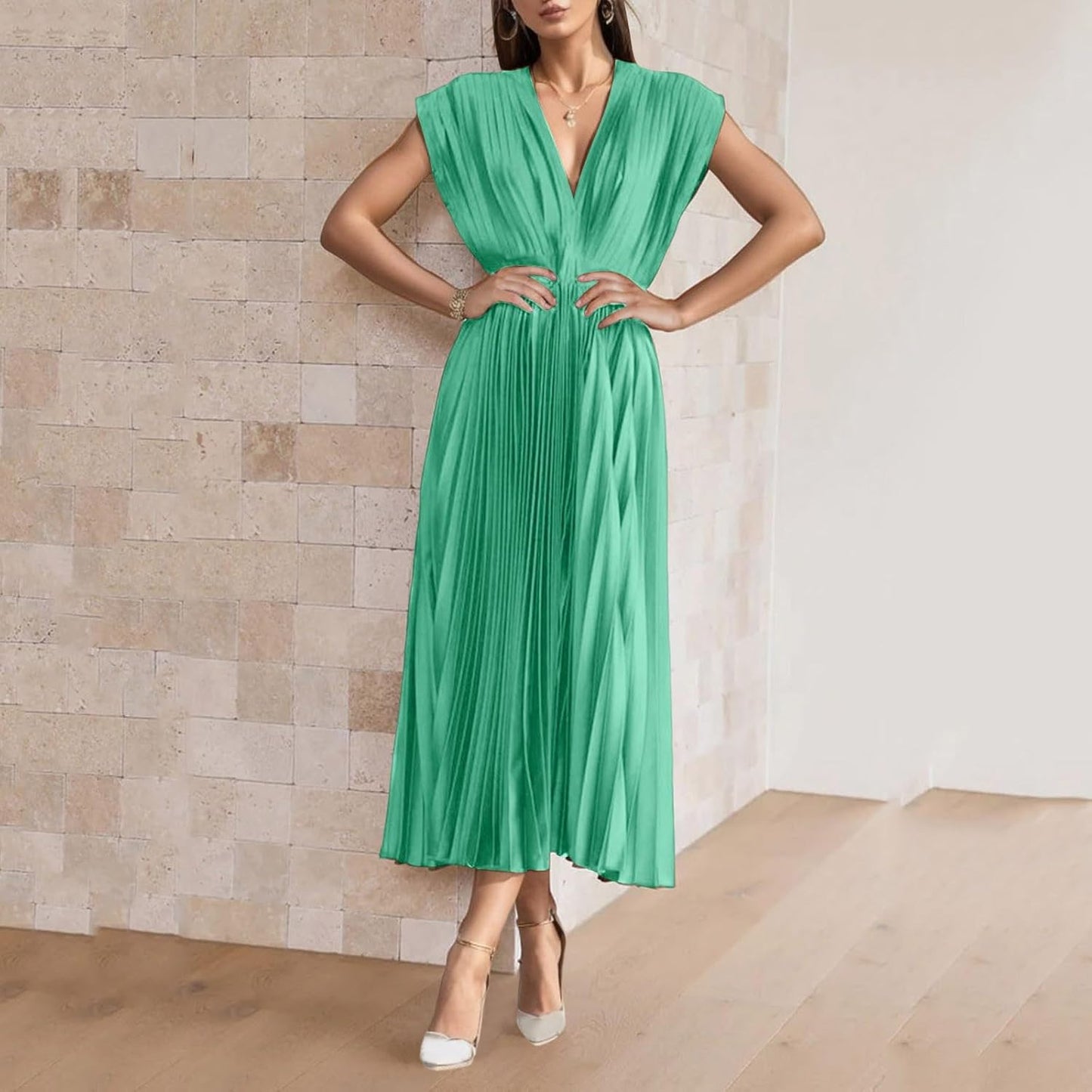 Alice - Vestido midi plisado