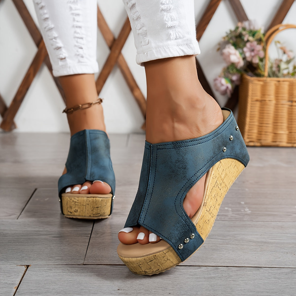 Dalia | Sandalias de cuña vintage
