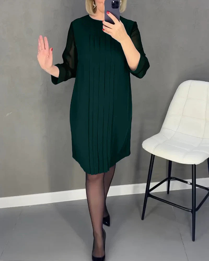 Mari Carmen - Vestido plisado en tejido de punto