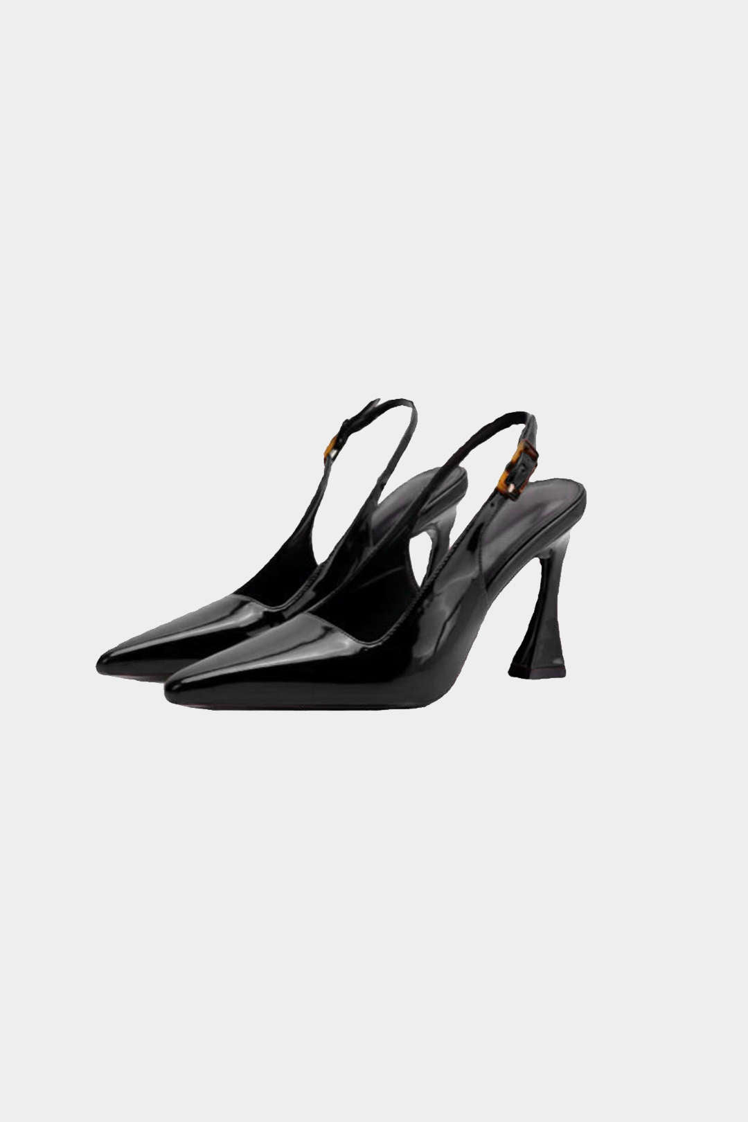 Tacones Puntudos de Cuero Sintético