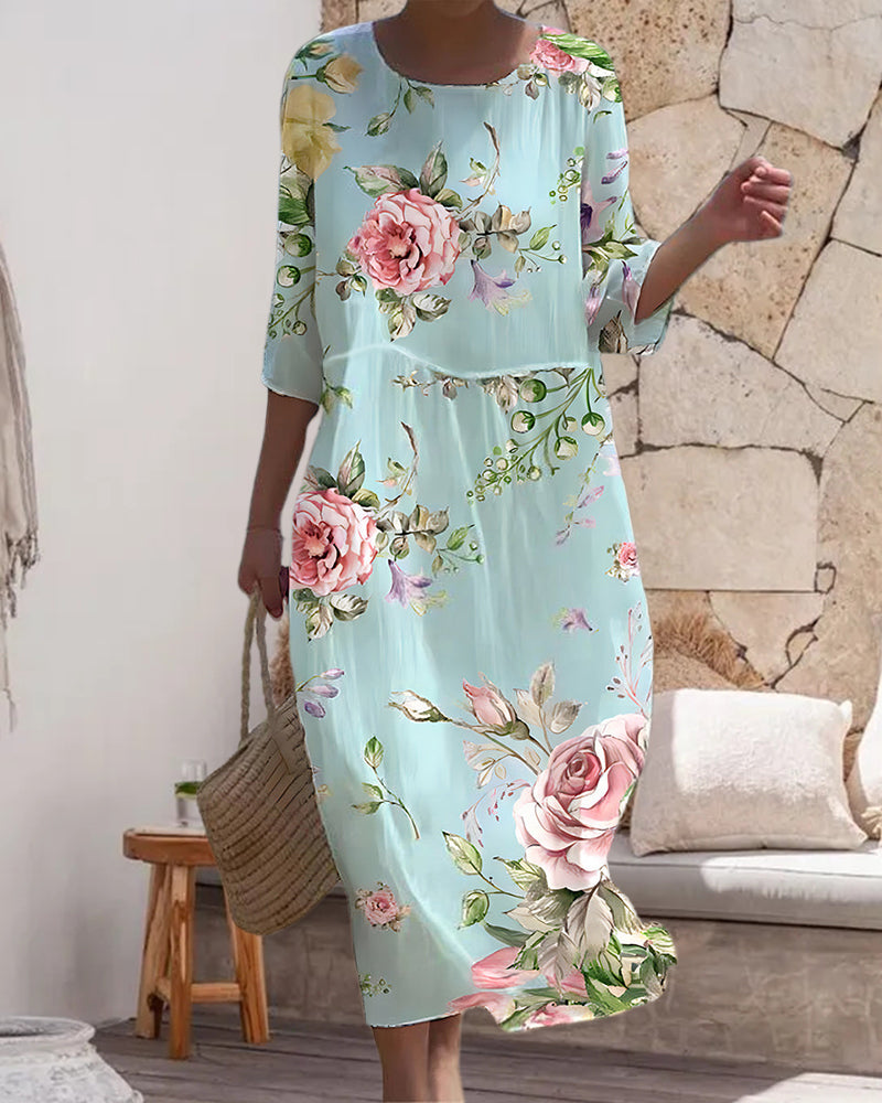Miranda - Vestido Elegante Con Estampado Floral
