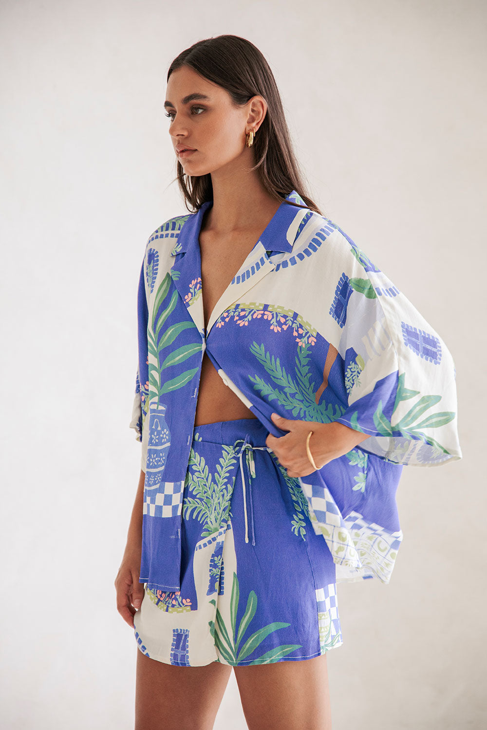 Rosa - Conjunto de falda y camisa