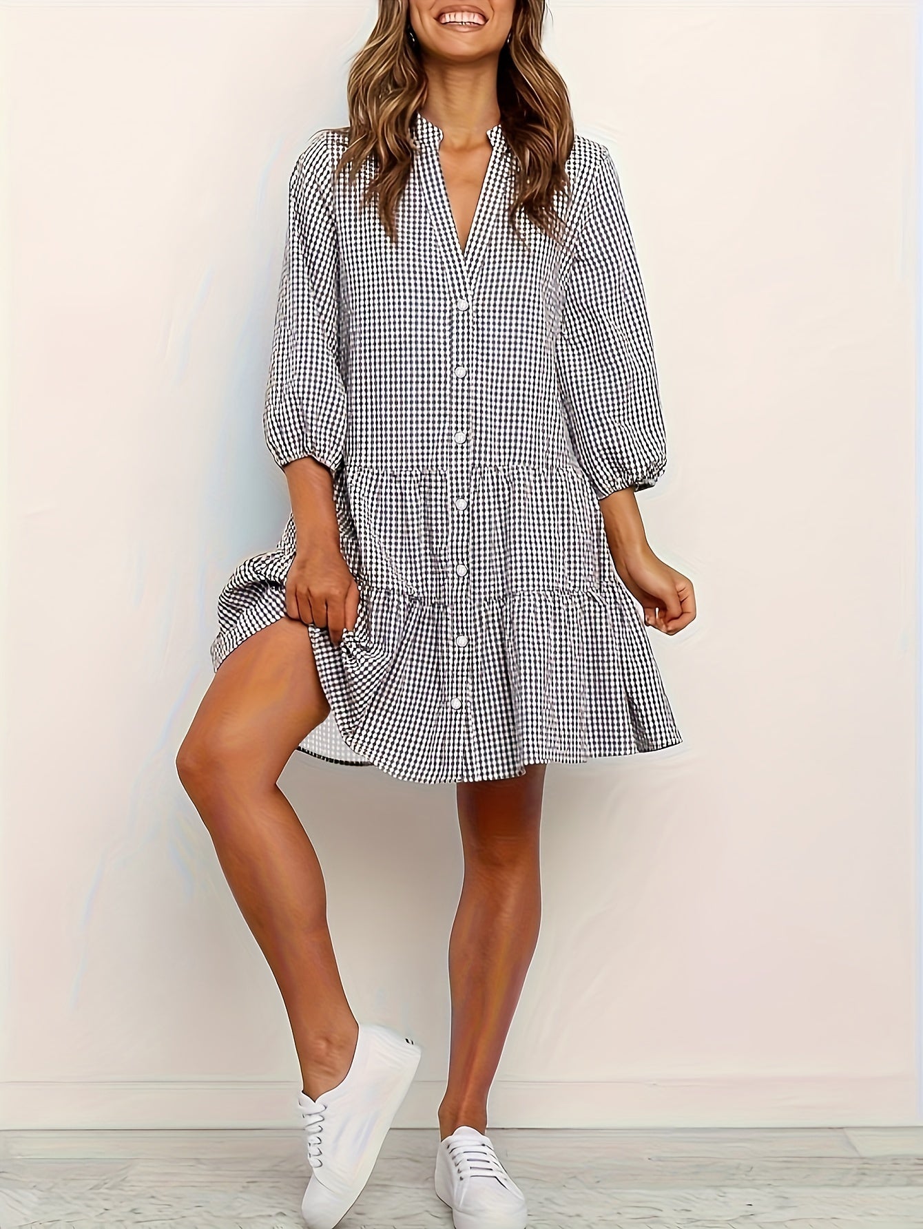 Paola - Vestido corto estampado