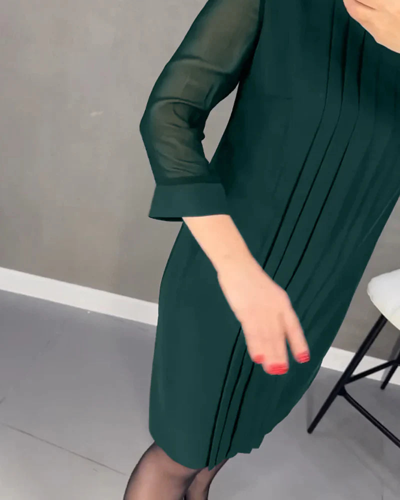 Mari Carmen - Vestido plisado en tejido de punto