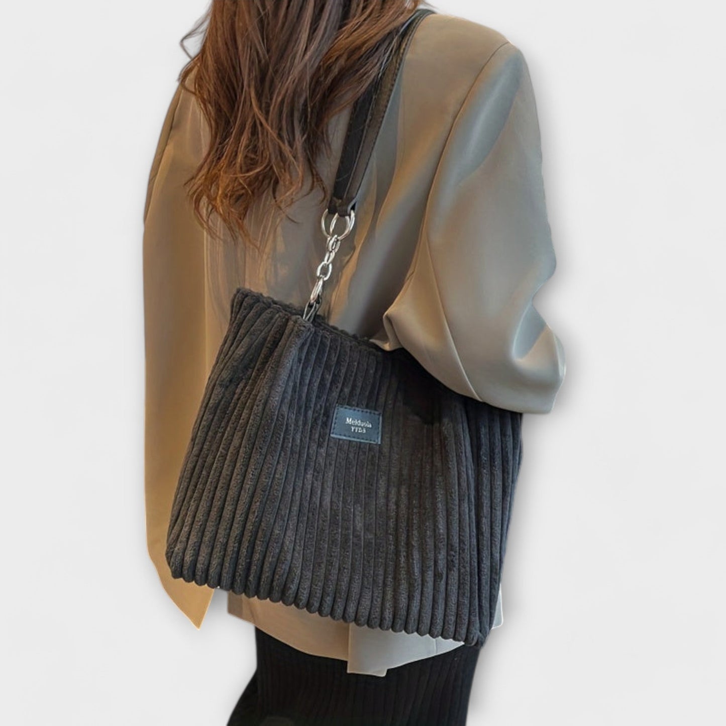 Suave Bolso de Hombro de Cordón