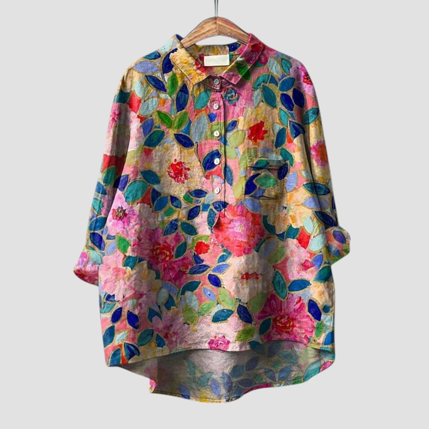 Althea | Camisa oversize con estampado floral multicolor