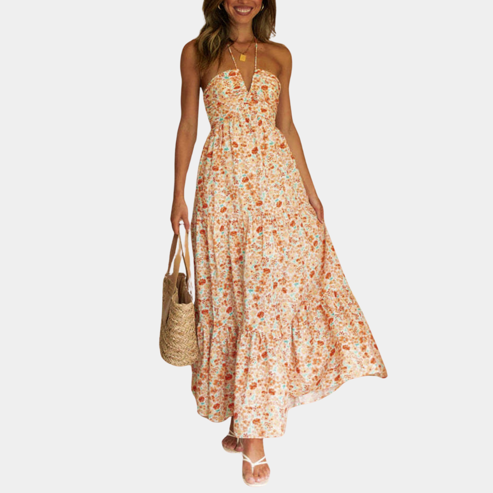 Dagmar - Elegante vestido halter con un largo de ensueño
