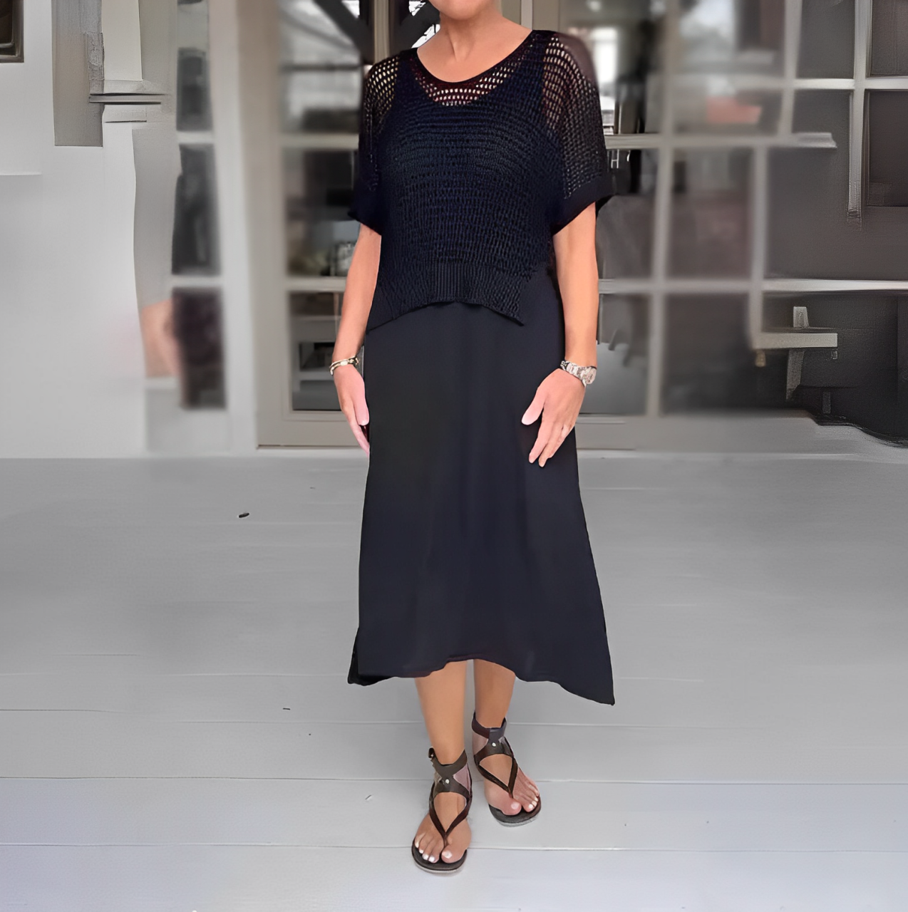 VESTIDO MEDITERRÁNEO + CROCHET A JUEGO DE REGALO