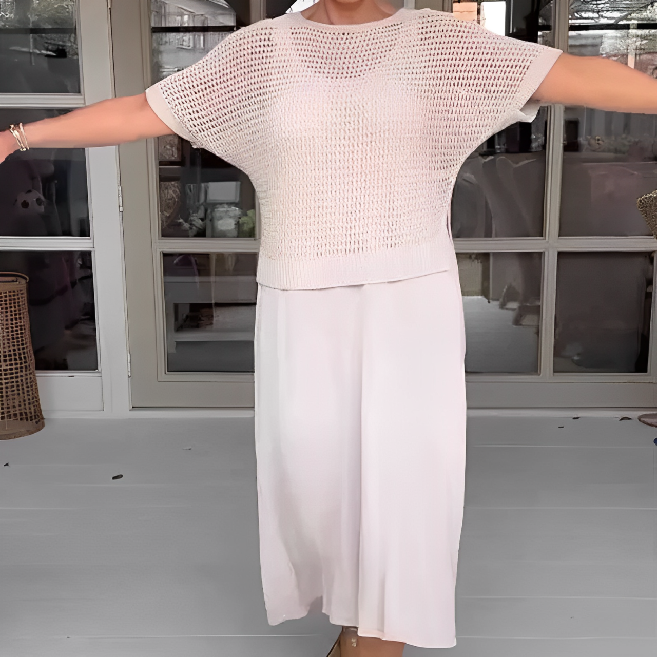 VESTIDO MEDITERRÁNEO + CROCHET A JUEGO DE REGALO