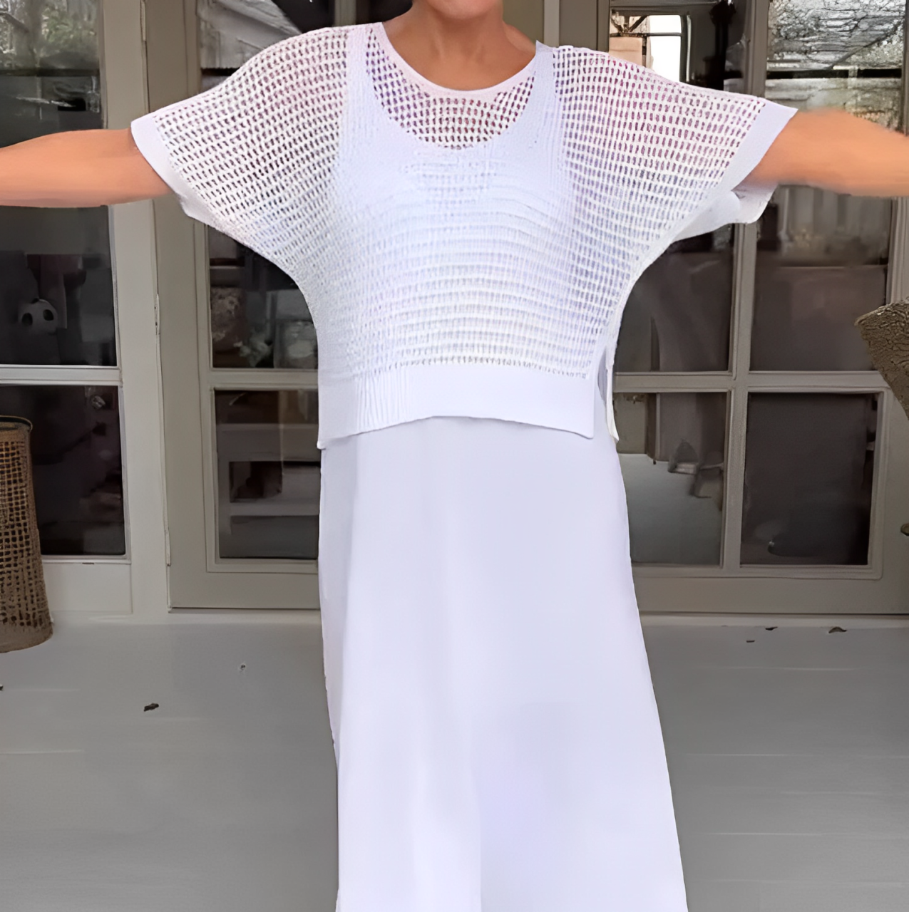 VESTIDO MEDITERRÁNEO + CROCHET A JUEGO DE REGALO