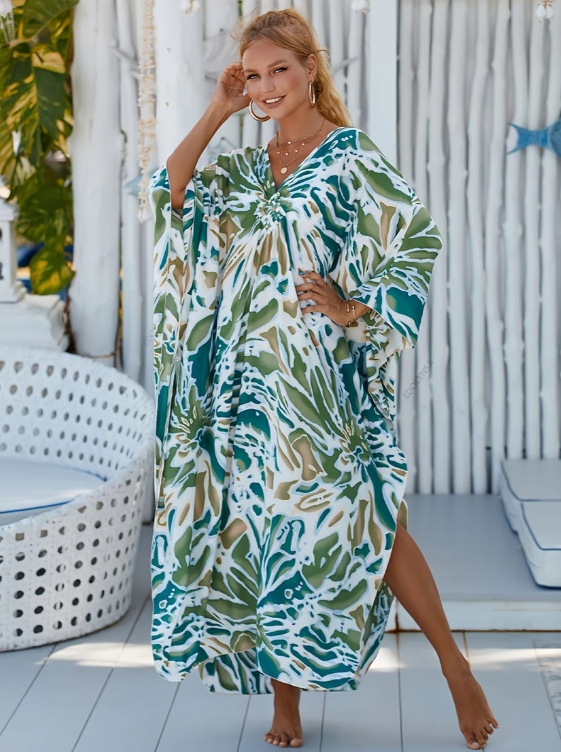 VESTIDO OASIS TROPICAL - TALLA ÚNICA