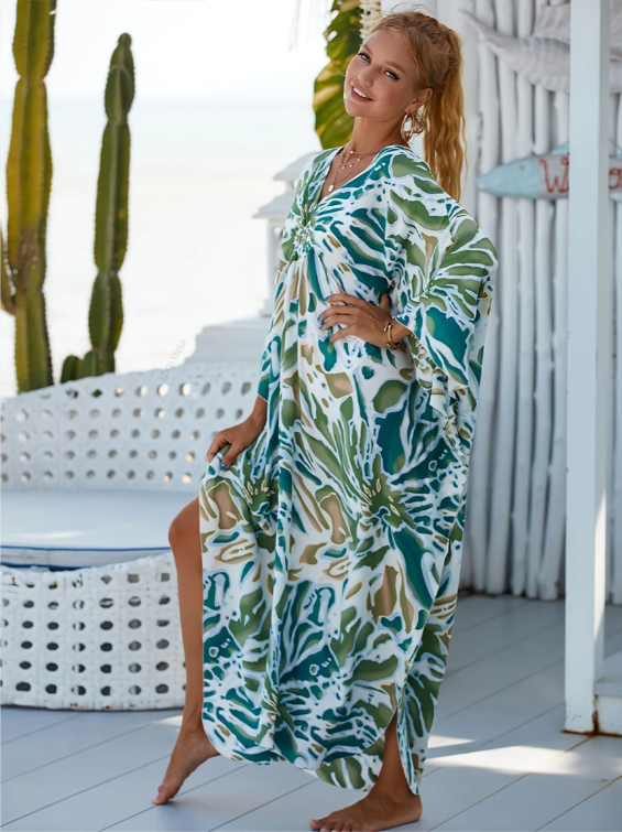 VESTIDO OASIS TROPICAL - TALLA ÚNICA