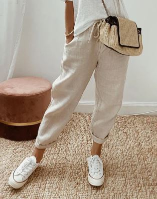 Rafina - Elegantes pantalones de algodón para un look sofisticado