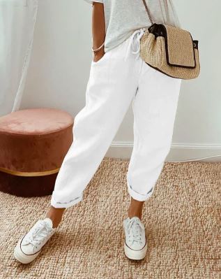 Rafina - Elegantes pantalones de algodón para un look sofisticado