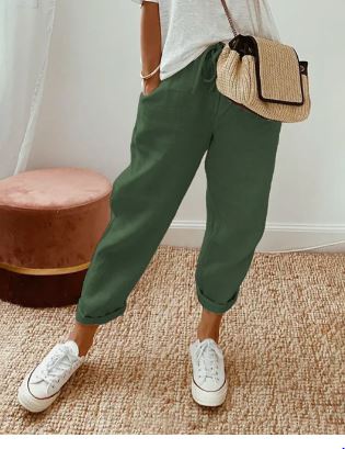Rafina - Elegantes pantalones de algodón para un look sofisticado