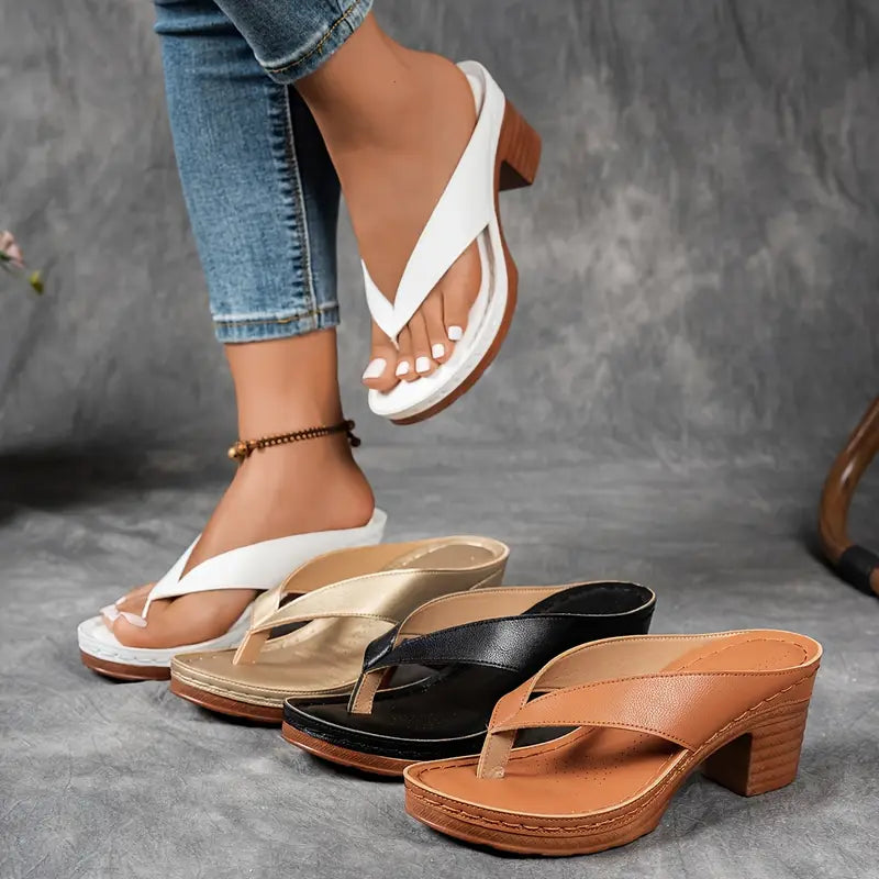 Aurelia | Sandalias ultra cómodas con tacón grueso