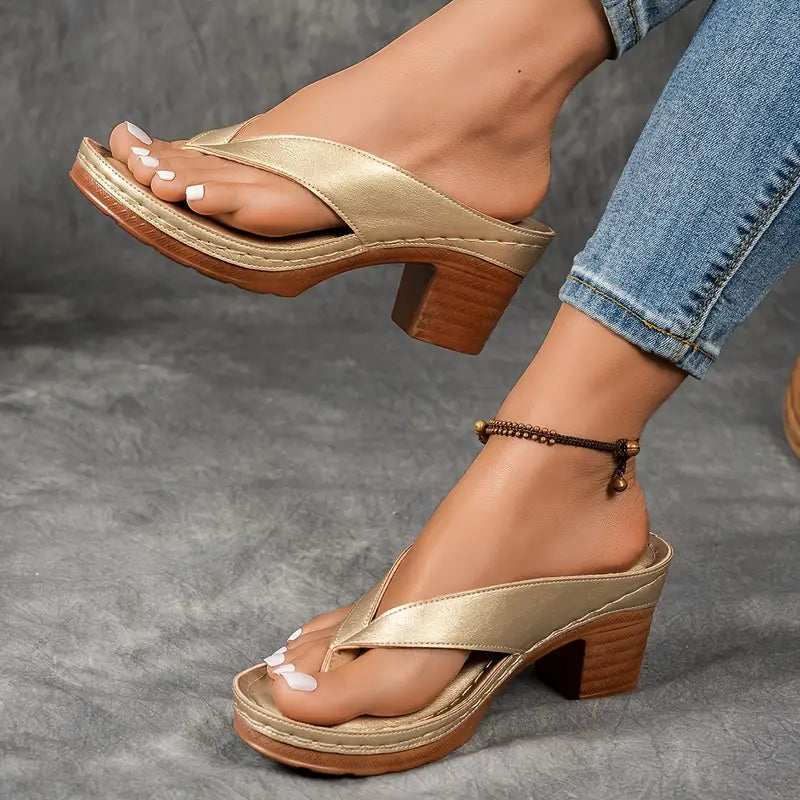 Aurelia | Sandalias ultra cómodas con tacón grueso